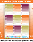 Autumn Daze/Autumn/Fall Weekly Kit, Planner Stickers