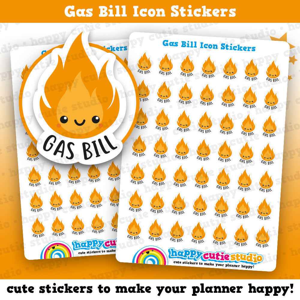 49 Cute Gas Bill Icons/Pay Bill/ Bills Reminder Planner Stickers
