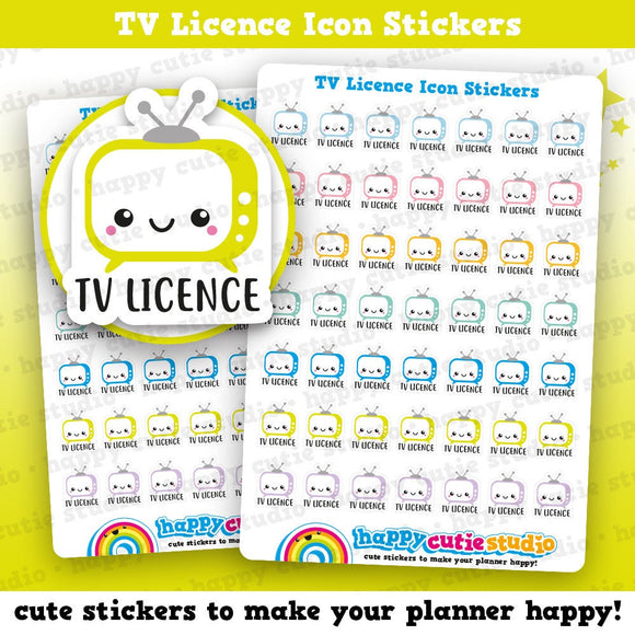 49 Cute TV Licence Icons/Pay Bill/ Bills Reminder Planner Stickers