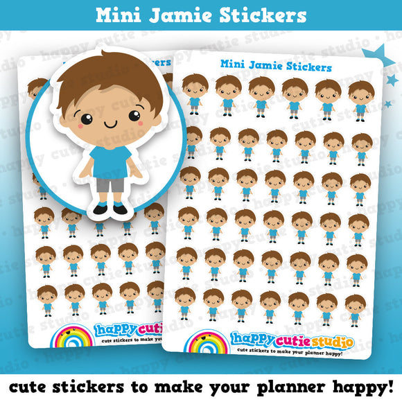 41 Cute Mini HCS Boys Happy/Toddler/Child/Kid Planner Stickers