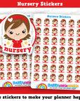 42 Cute Mini HCS Girlie Nursery/Toddler/Child/Kid Planner Stickers