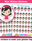 41 Cute Mini HCS Girlie Happy/Toddler/Child/Kid Planner Stickers