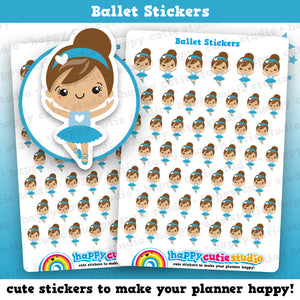 48 Cute Ballet/Ballerina/Girl Planner Stickers