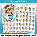 35 Cute Pay Day/Payday/Money Girl Planner Stickers