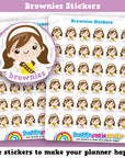 36 Cute Brownies/Brownie Guides Planner Stickers