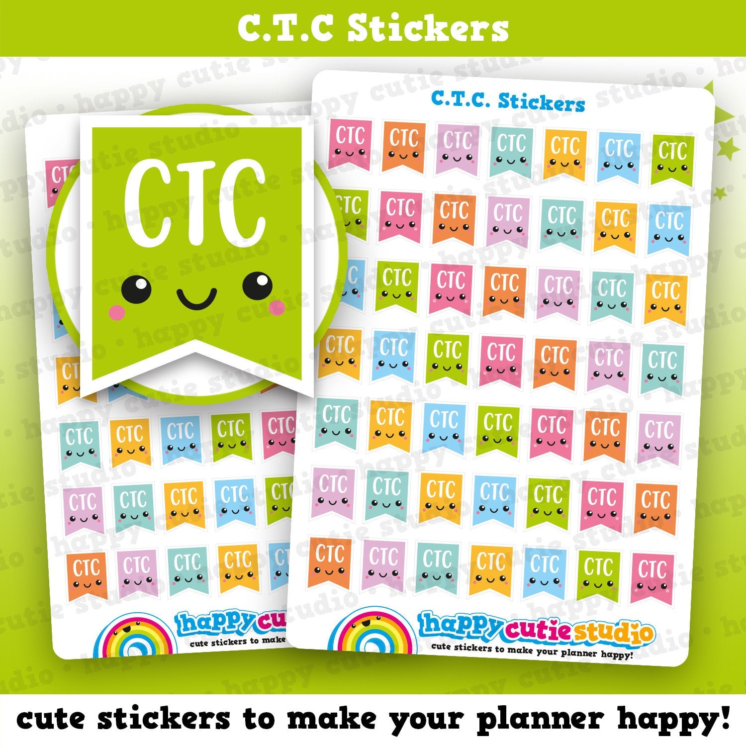 49 Cute C.T.C. Flags/Child Tax Credit/Planner Stickers