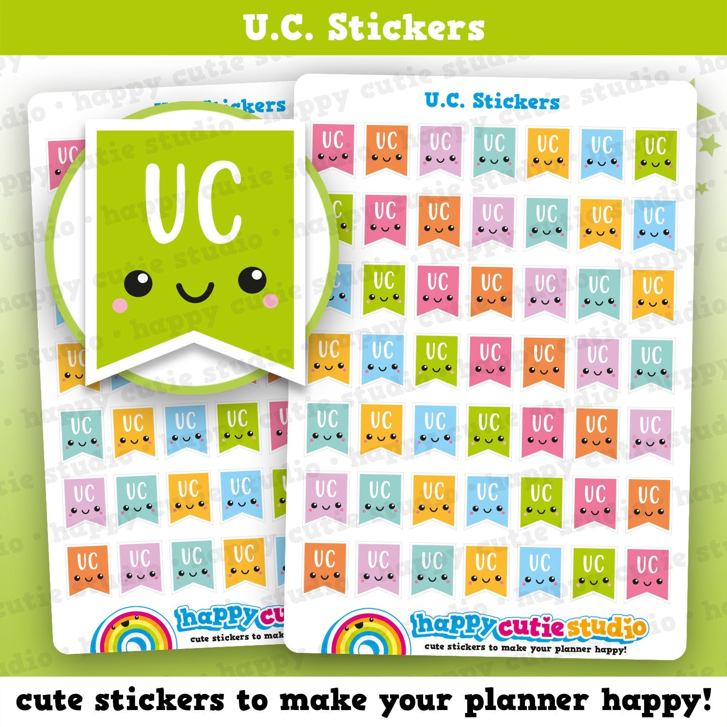 49 Cute U.C. Flags/Universal Credit/Planner Stickers