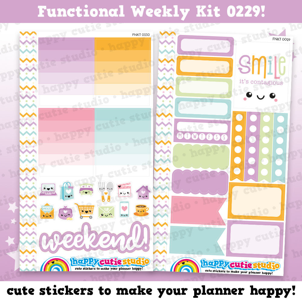 Functional Personal Size Weekly Kit 0229 Planner Stickers/Kawaii/Cute Stickers