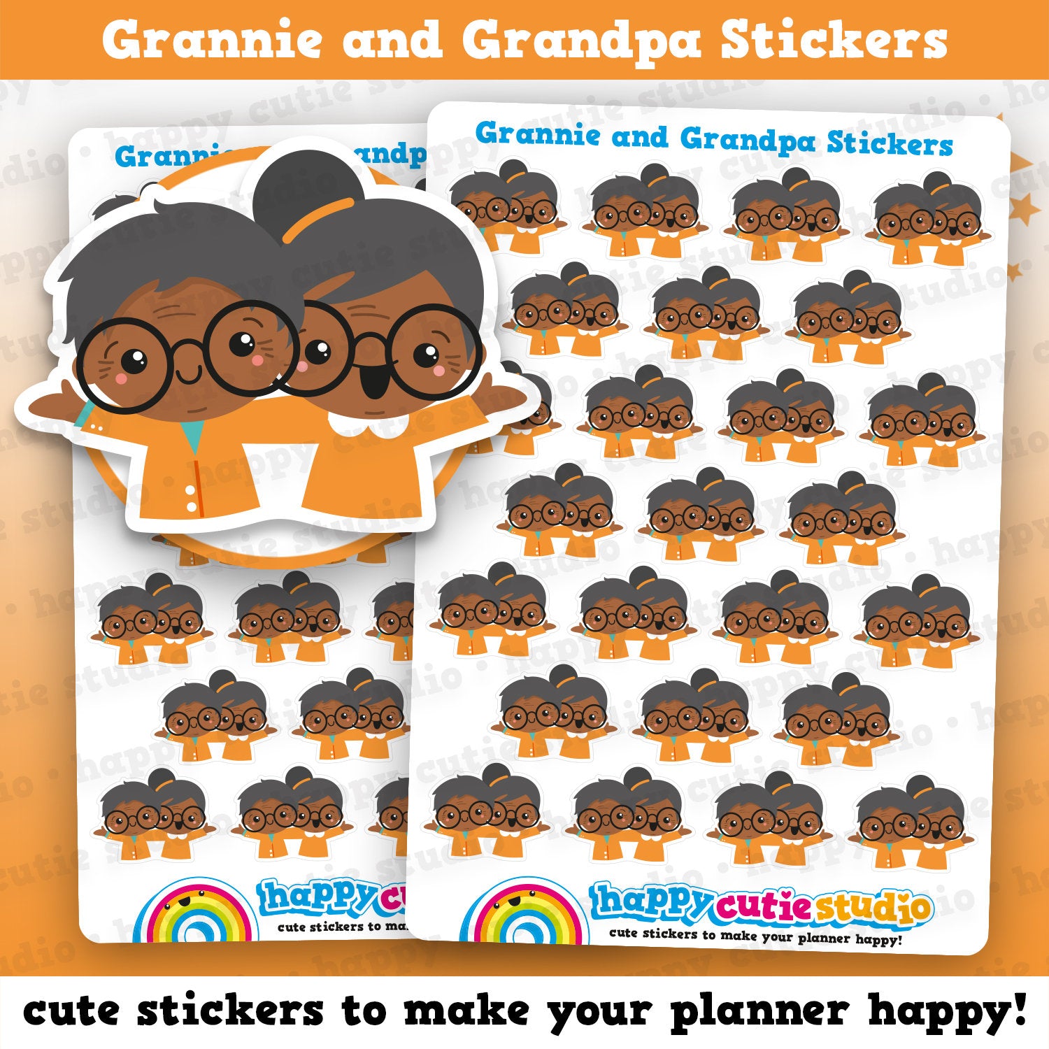 25 Cute Grandparents Planner Stickers