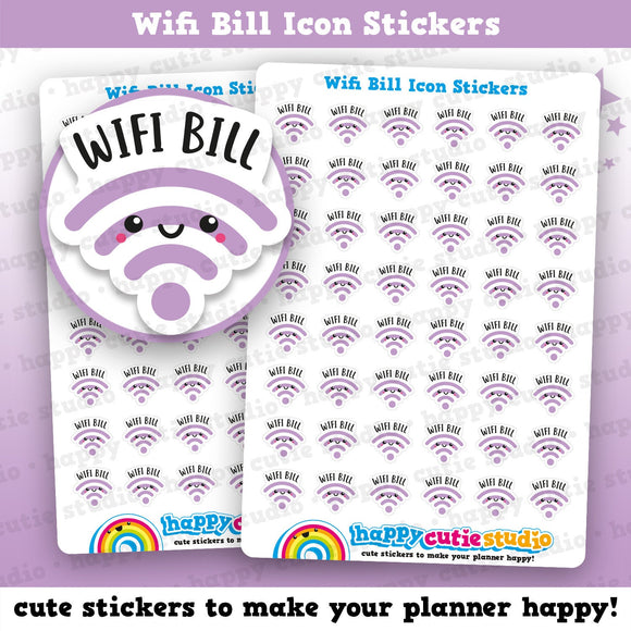 48 Cute Wifi Bill Icons/Pay Bill/ Bills Reminder Planner Stickers