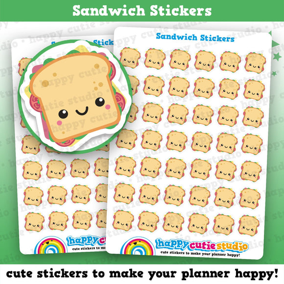 42 Cute Sandwich/Lunch/Lunchbox/Food Planner Stickers