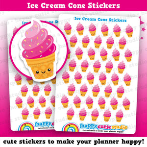 44 Cute Ice Cream/Summer Planner Stickers