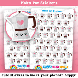 44 Cute Stove Top/Coffee Pot Planner Stickers