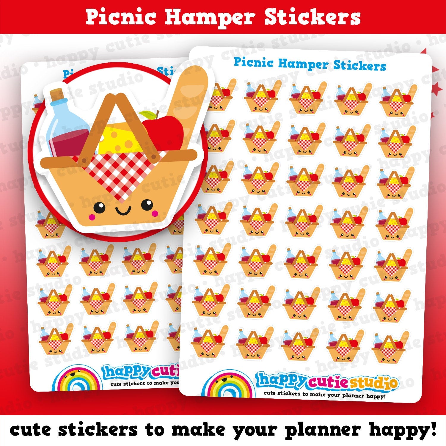 35 Cute Picnic Hamper Planner Stickers