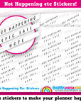 48 Cute Not Happening/Epic Fail/Nope FunctionalPlanner Stickers