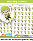 42 Cute Mini HCS Boys Abseiling/Rock Climbing Planner Stickers