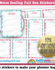 8 Cute Full Box Notes/Functional/Practical Planner Stickers