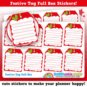 8 Cute Full Box Festive Tags/Practical Planner Stickers