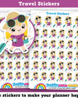 35 Cute Travel/Holiday/Vacation Girl Planner Stickers