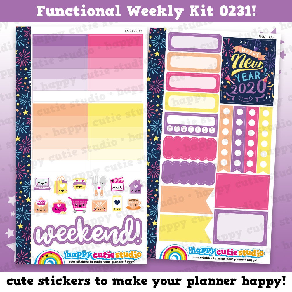 Functional Personal Size Weekly Kit 0231 Planner Stickers/Kawaii/Cute Stickers