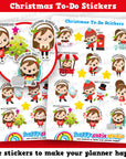 12 Cute Christmas To Do Girl Planner Stickers