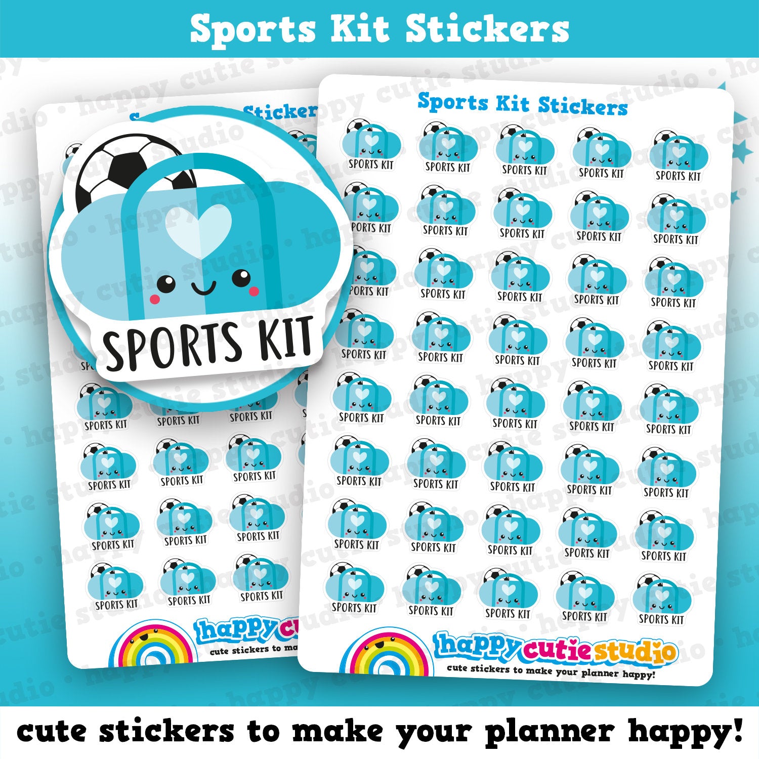 40 Cute Sports Kit/Bag/School Reminder Planner Stickers