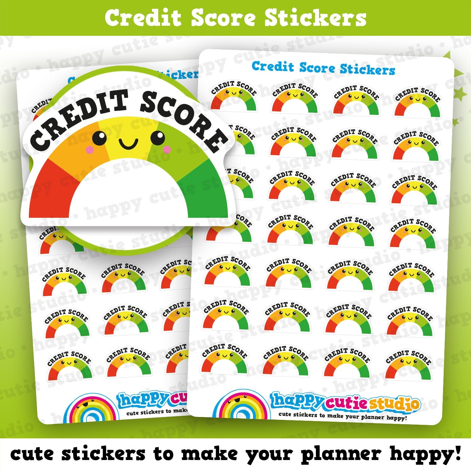 28 Cute Credit Score Tracker/Budget/Save/Money Planner Stickers