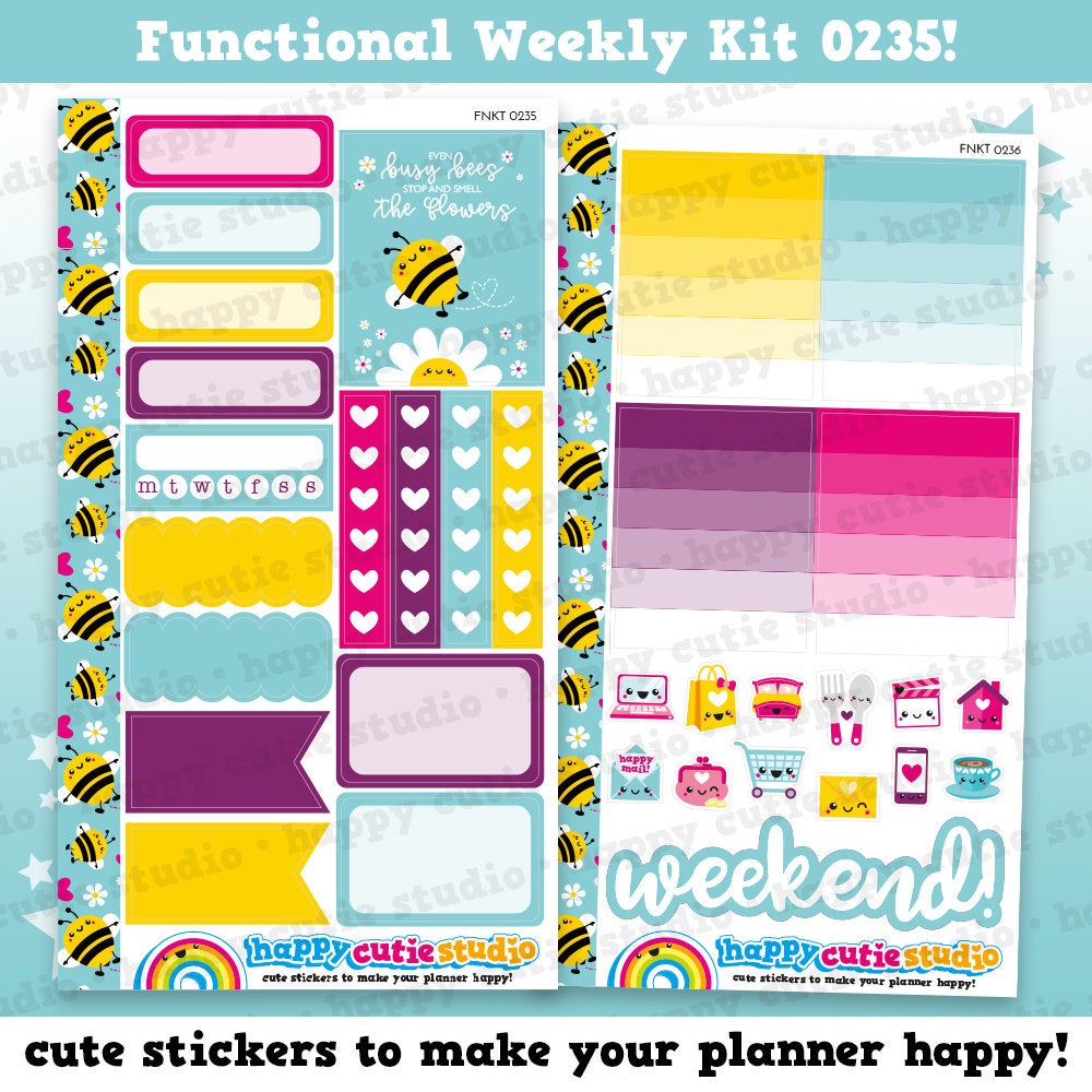 Functional Personal Size Weekly Kit 0235 Planner Stickers/Kawaii/Cute Stickers