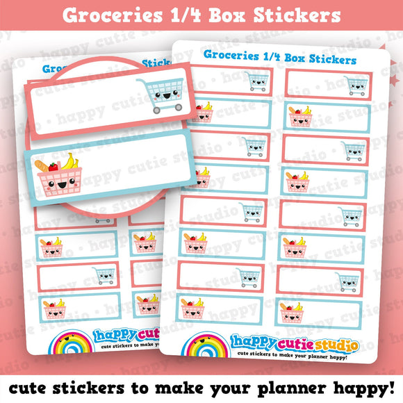 16 Cute Groceries Box/Tracker/Shopping/Food Planner Stickers