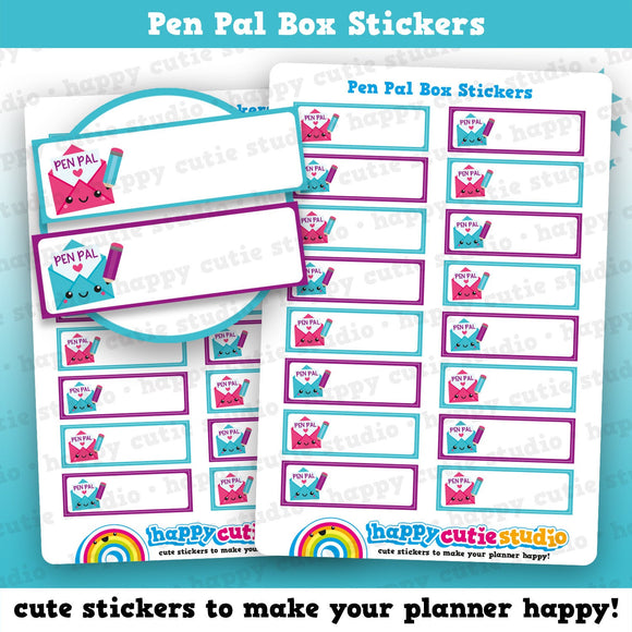 16 Cute Pen Pal Box Planner Stickers