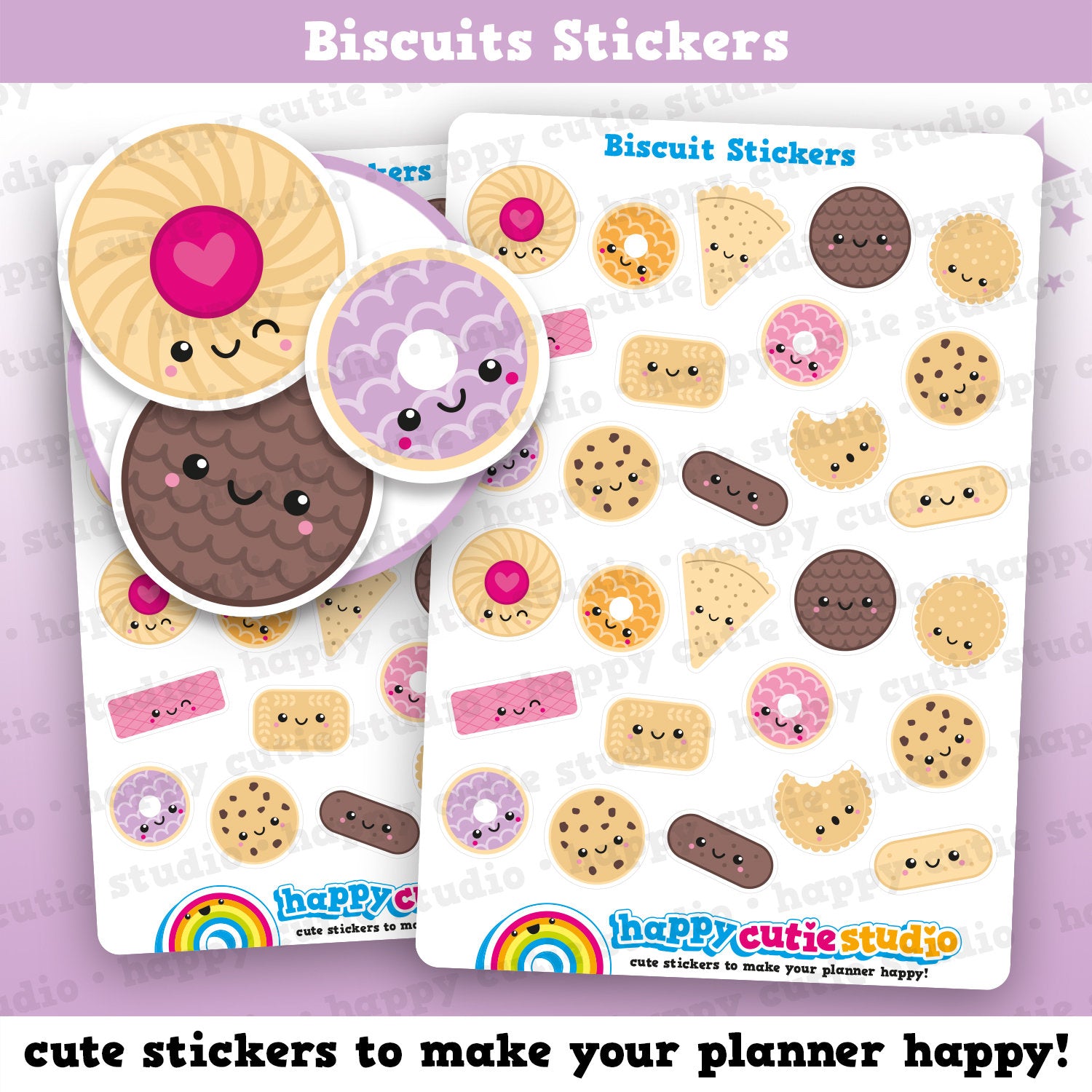 28 Cute Biscuits/Cookies/Treats Planner Stickers