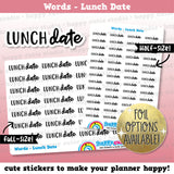 Lunch Date Words/Functional/Foil Planner Stickers