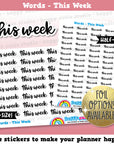 This Week Words/Functional/Foil Planner Stickers