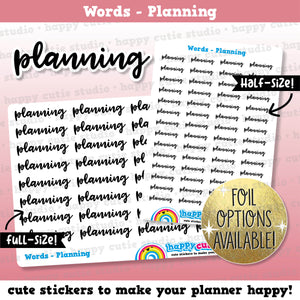 Planning Words/Functional/Foil Planner Stickers