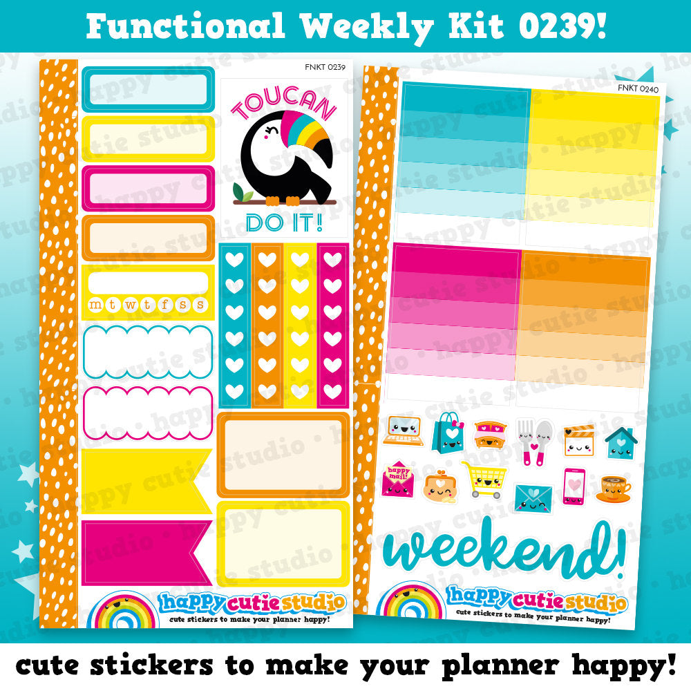 Functional Personal Size Weekly Kit 0239 Planner Stickers/Kawaii/Cute Stickers