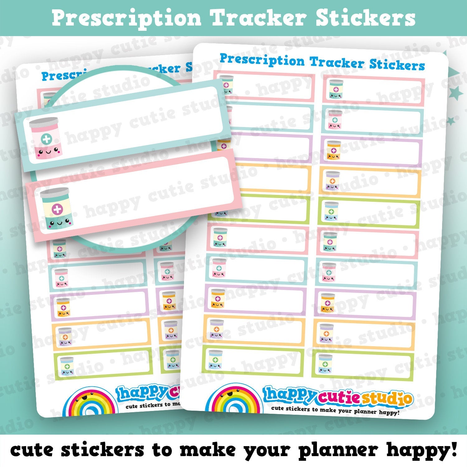20 Cute Prescription Tracker/Medicine Planner Stickers