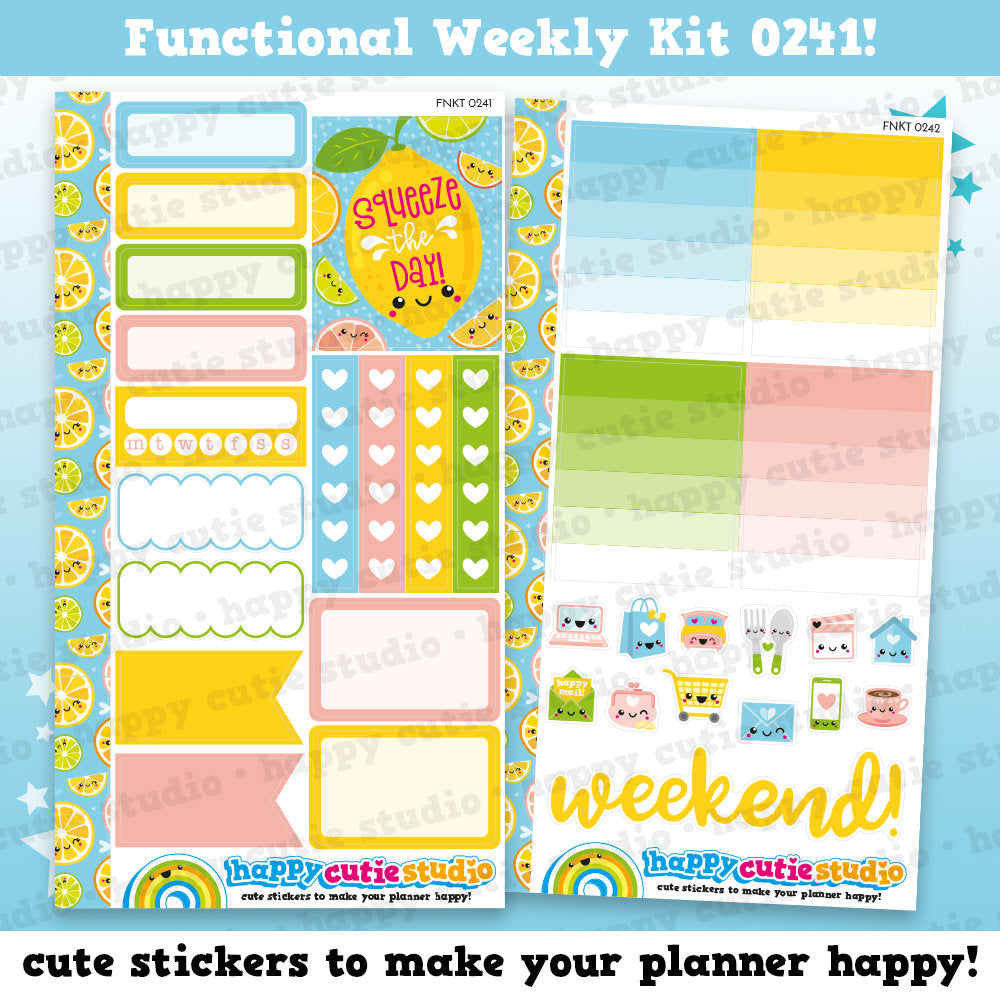 Functional Personal Size Weekly Kit 0241 Planner Stickers/Kawaii/Cute Stickers