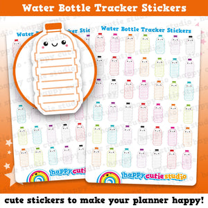 42 Cute Water Bottle Tracker Planner Stickers
