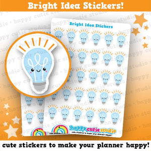 30 Cute Bright Idea/Light Bulb/Idea Planner Stickers
