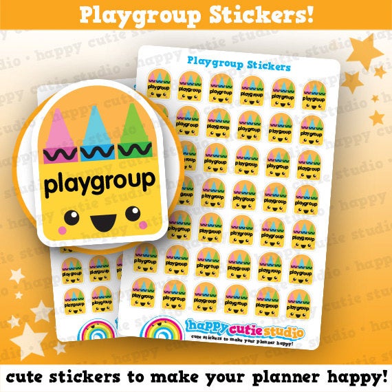 42 Cute Playgroup / Play Group Planner Stickers