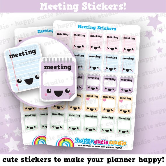 25 Cute Meeting Planner Stickers