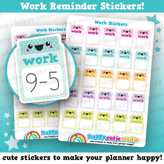 25 Cute Work Reminder Planner Stickers