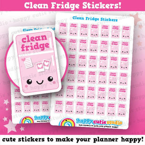 42 Cute Clean Fridge/Chores Planner Stickers
