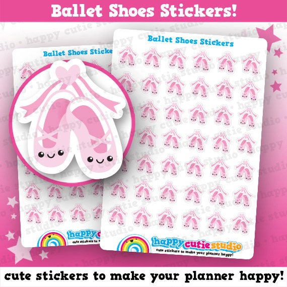 42 Cute Ballet Shoes/Lesson Planner Stickers