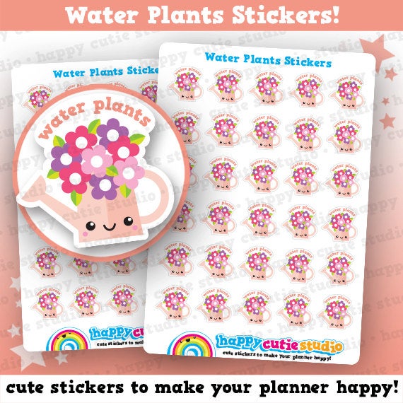 30 Cute Water Plants/Flowers/Garden Planner Stickers
